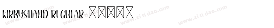 KirbysHand Regular字体转换